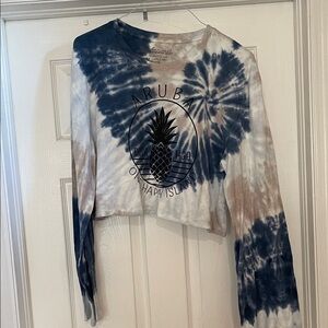 Tie-Dye Long Sleeve Crop Top